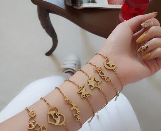 عکس دستبند دخترانه طلا