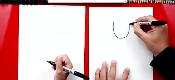 عکس نقاشی گل لاله در گلدان