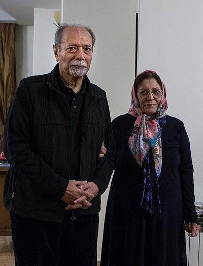 عکس علی نصیریان با همسرش