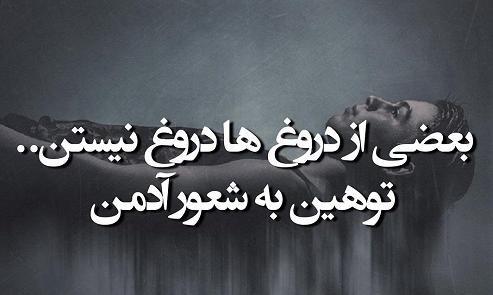 عکس نوشته ادم باید شعور داشته باشه