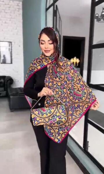 عکس روسری ابی فیروزه ای