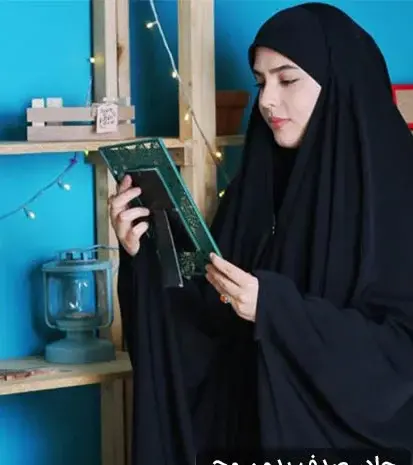 عکس چادر صدفی آستین دار