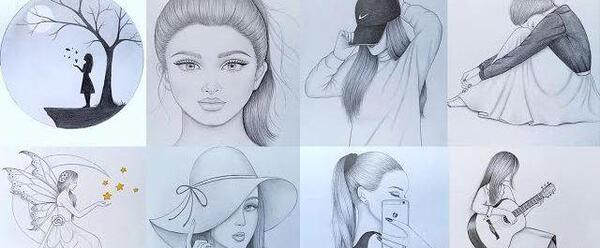 عکس ایده نقاشی دخترانه فانتزی
