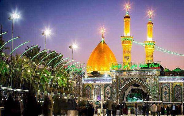 عکس حرم امام حسین رنگ شده