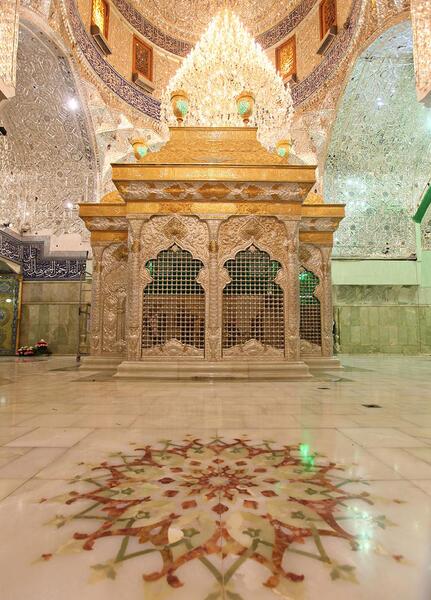 عکس حرم امام حسین رنگ شده