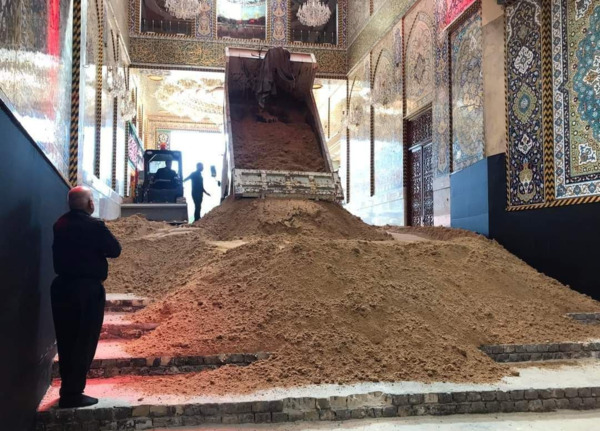 عکس حرم امام حسین رنگ شده