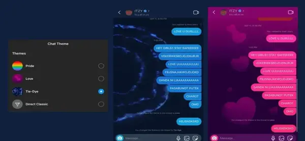 عکس صفحه چت اینستاگرام