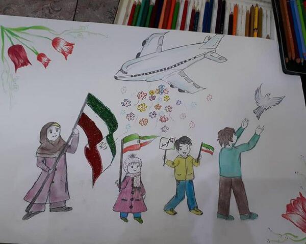 عکس ایده نقاشی با مداد رنگی اسان