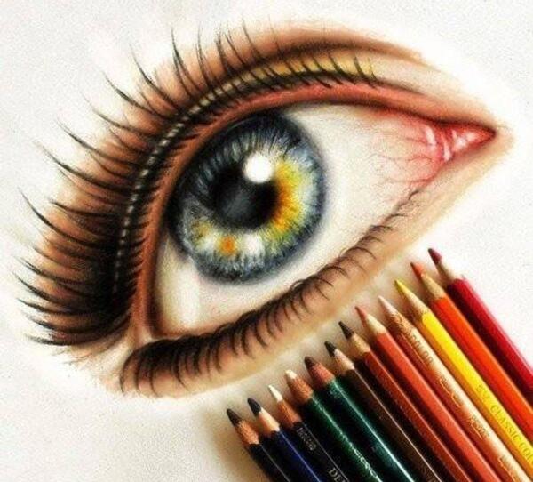 عکس ایده نقاشی با مداد رنگی اسان