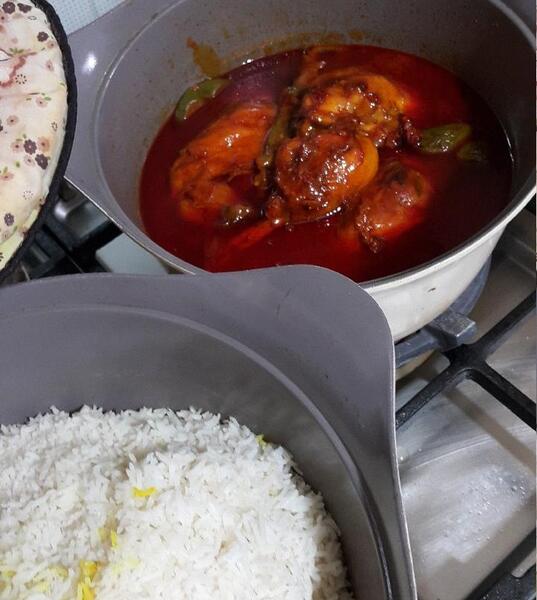 عکس غذا روی گاز