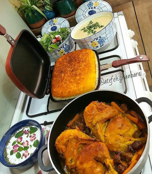 عکس غذا روی گاز