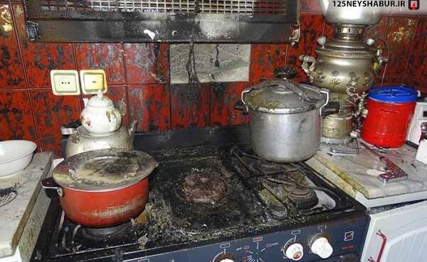 عکس غذا روی گاز