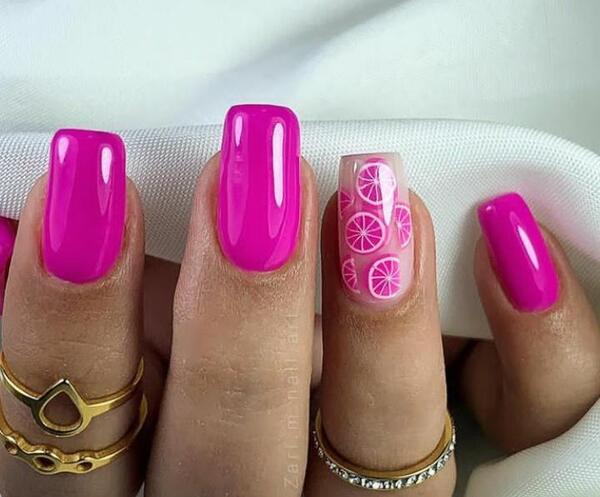 عکس طرح ناخن تابستانی 2020 دخترانه