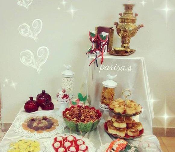 عکس ایده برای چیدن میز شب یلدا
