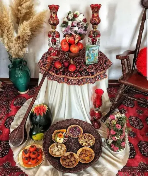 عکس ایده برای چیدن میز شب یلدا