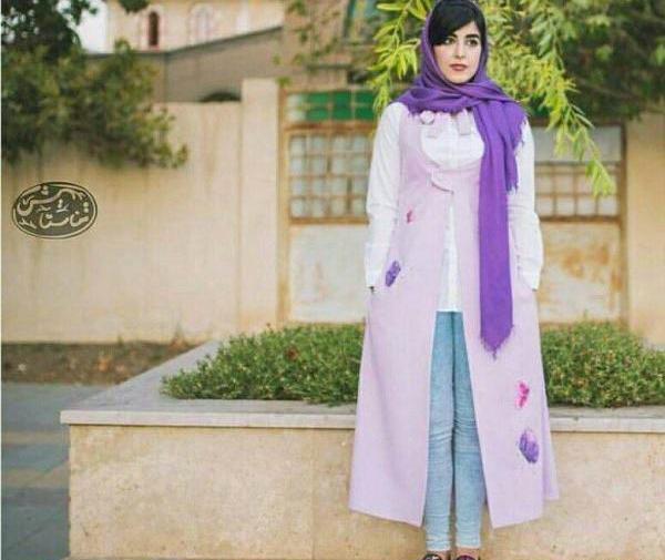 عکس مدل مانتو بلند فانتزی