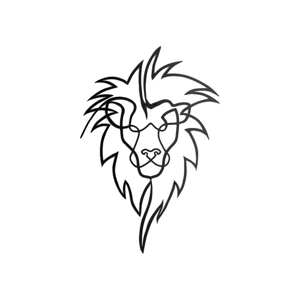 عکس تتو مینیمال شیر