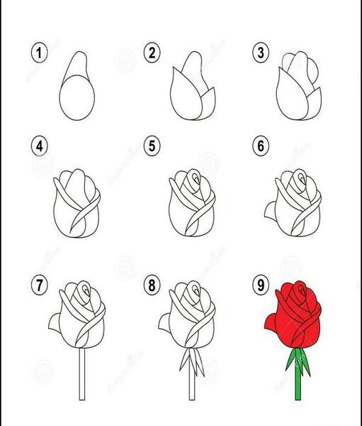 عکس نقاشی ساده و زیبا گام به گام