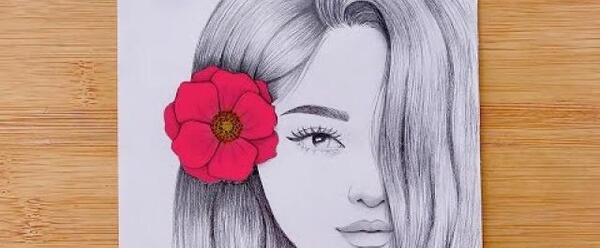 عکس نقاشی دختر طراحی شده