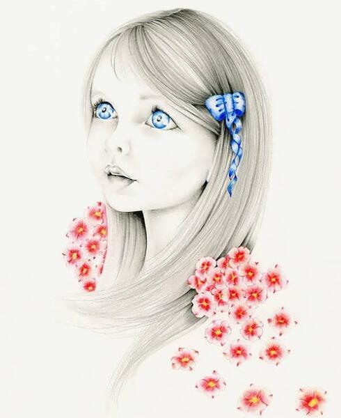 عکس نقاشی دخترانه طراحی زیبا