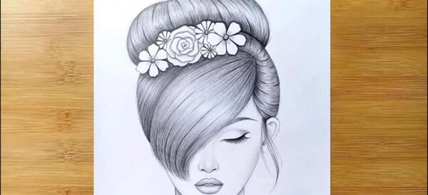 عکس نقاشی دخترانه طراحی زیبا