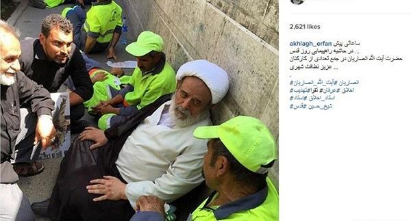 عکس شیخ حسین انصاریان با علی انصاریان