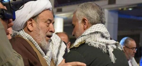 عکس شیخ حسین انصاریان با علی انصاریان