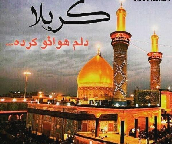عکس نوشته دلم هوای کربلا کرده