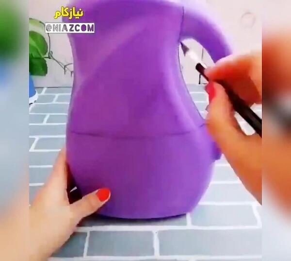 عکس ایده کاردستی گلدان