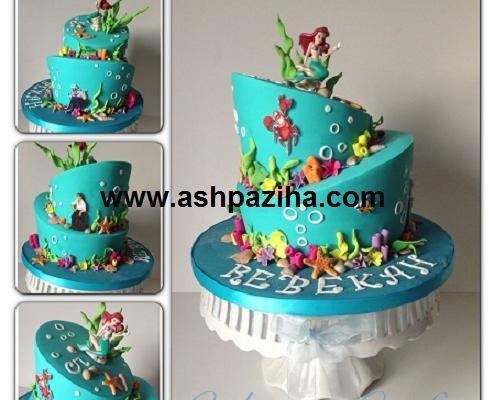عکس پری دریایی روی کیک تولد