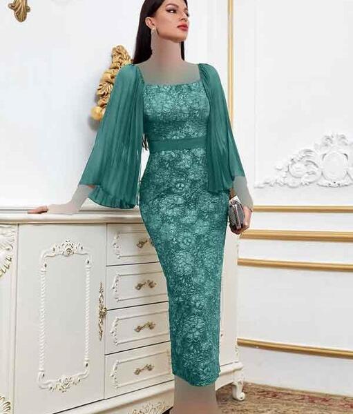 عکس لباس مجلسی گیپور و حریر
