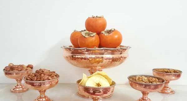 عکس ظرف میوه خوری مسی