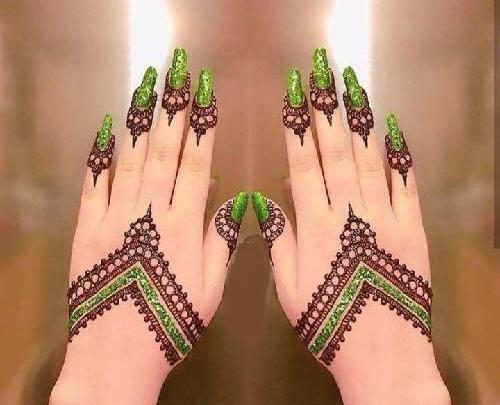 عکس دست عروس حنا