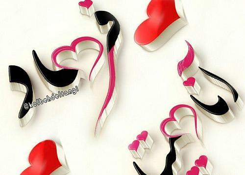 عکس نوشته اسم مهدی و لیلا