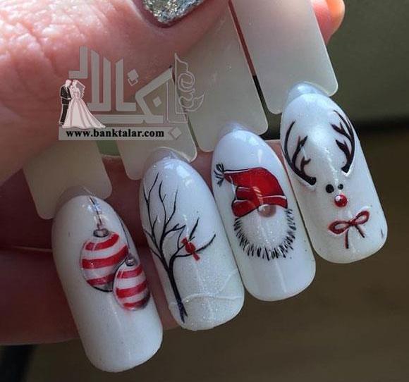 عکس طرح ناخن کریسمس