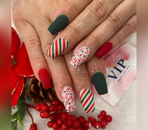 عکس طرح ناخن کریسمس