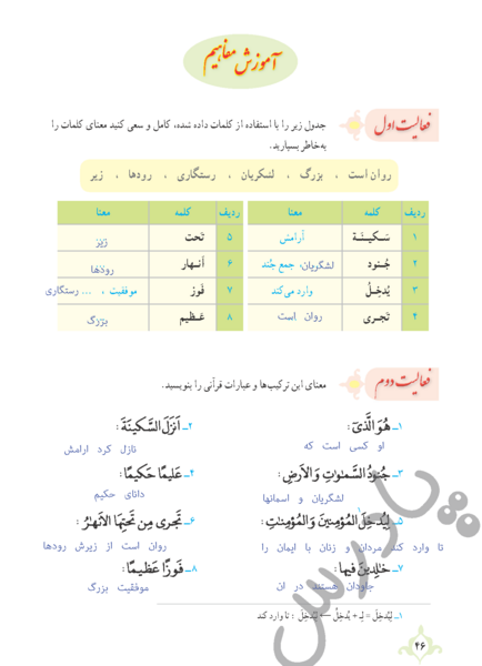 عکس نوشته قران نهم