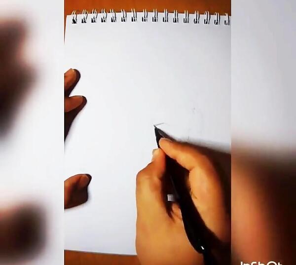 عکس نقاشی ساده ی سردار سلیمانی