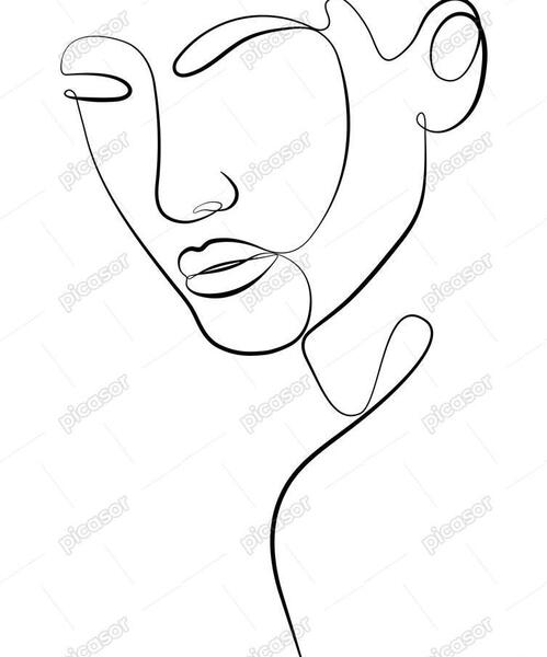 عکس دختر به صورت نقاشی