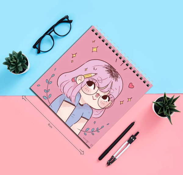 عکس نقاشی دختر عینکی