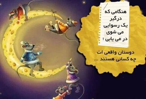 عکس نوشته دوست واقعی کسیه که