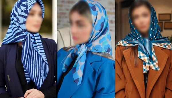 عکس روسری ابی کاربنی