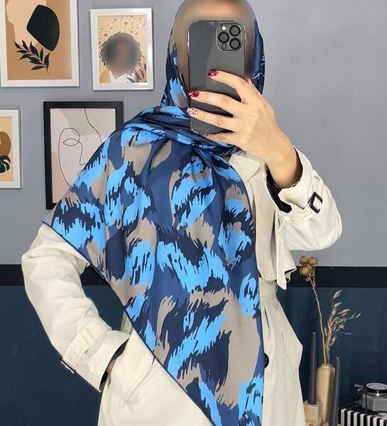 عکس روسری ابی کاربنی