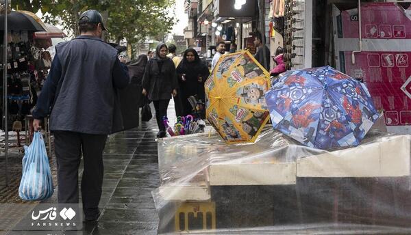 عکس باران پاییزی تهران