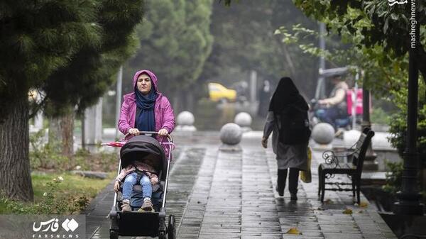 عکس باران پاییزی تهران