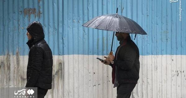 عکس باران پاییزی تهران
