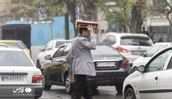 عکس باران پاییزی تهران