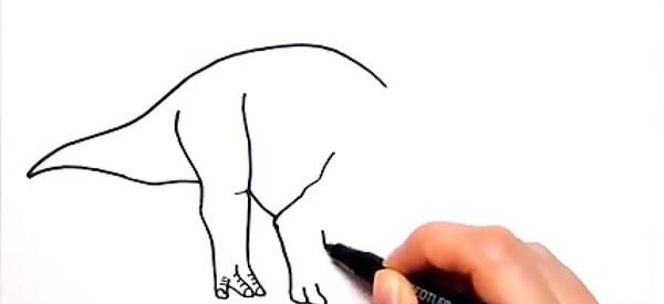 عکس دایناسور نقاشی شده