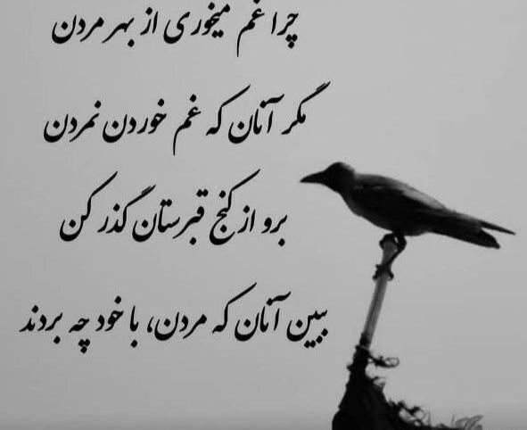 عکس نوشته چرا غم میخوری از بهر مردن