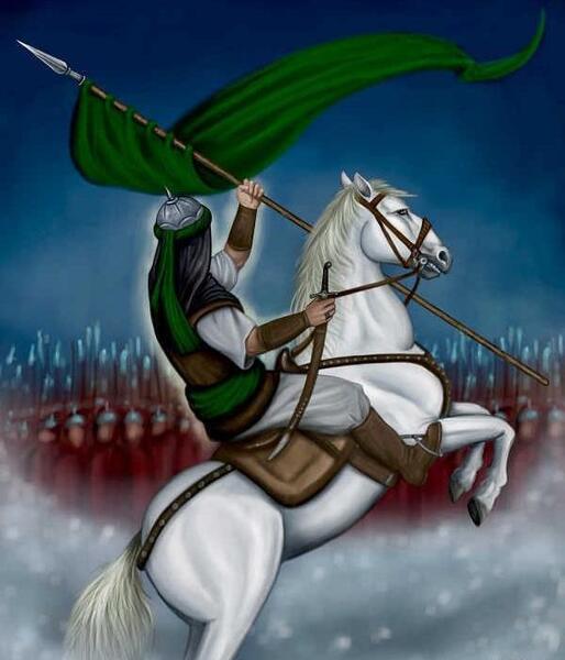 عکس امام حسین از پشت سر